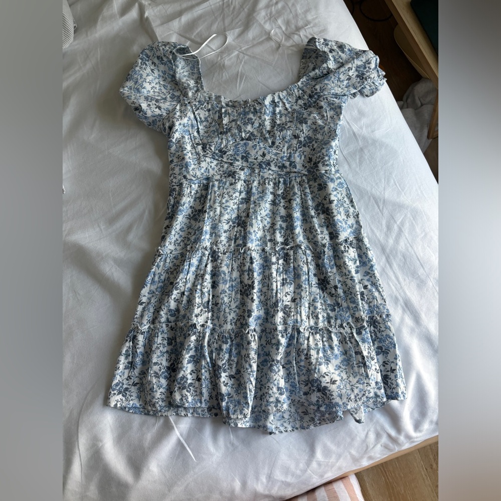 TFNC Blue and White Floral Dress